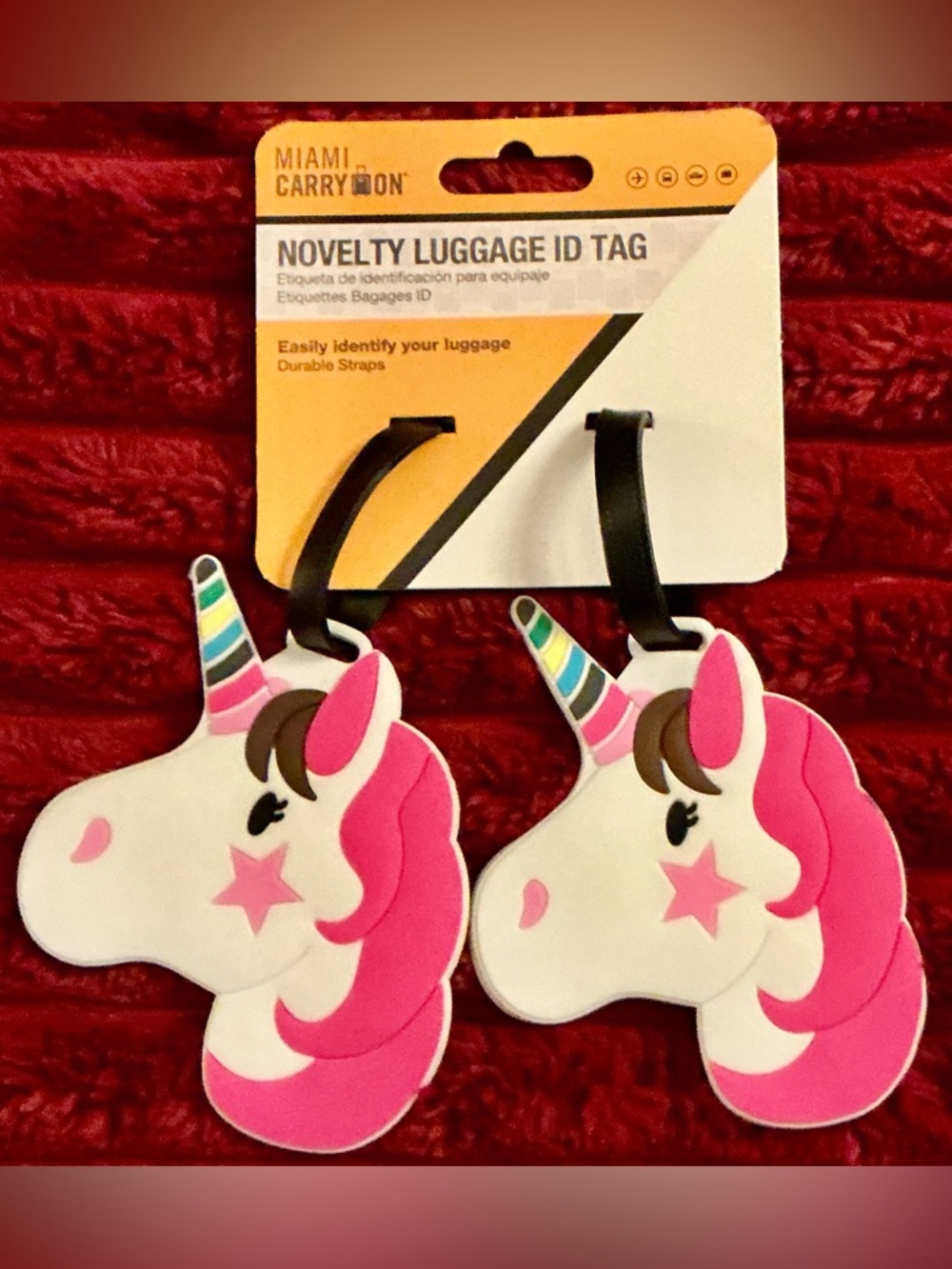 🦄NEW🦄 Pink Unicorn Kids Luggage ID Tags - Pair